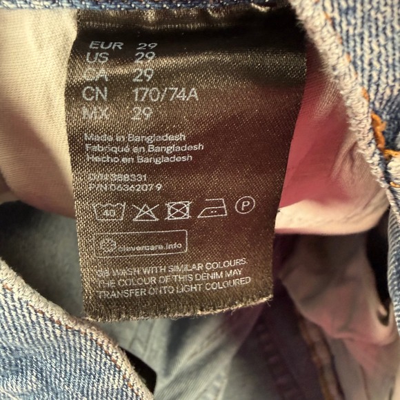 H&M &Denim Slim Fit Jeans Mens 29 Medium Wash Blue 06362079 - Picture 3 of 5